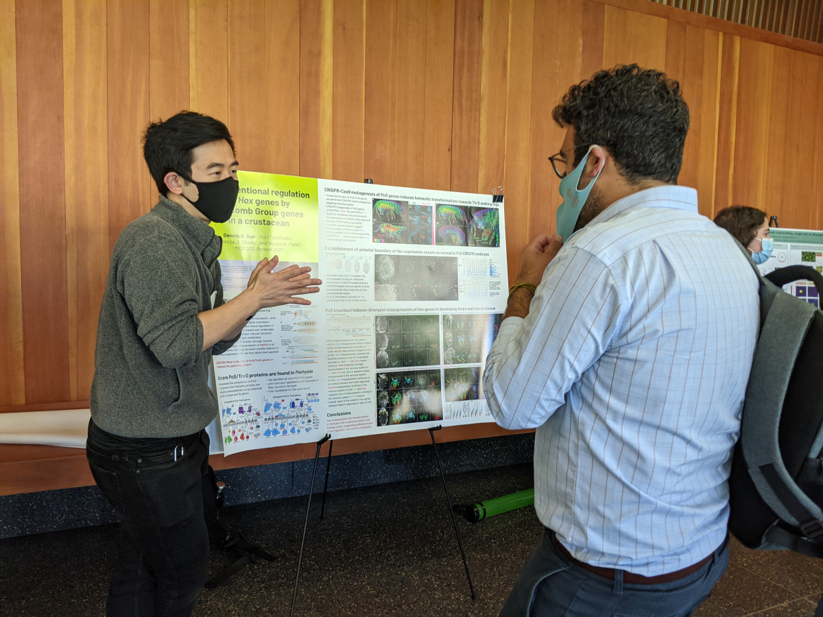 Dennis Sun presenting his research poster