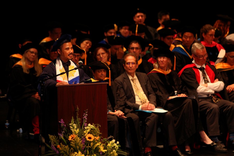 Armbien Sabillo Gives the Graduate Student Address at Commencement 2018 Armbien Sabillo Gives the Graduate Student Address at Commencement 2018
