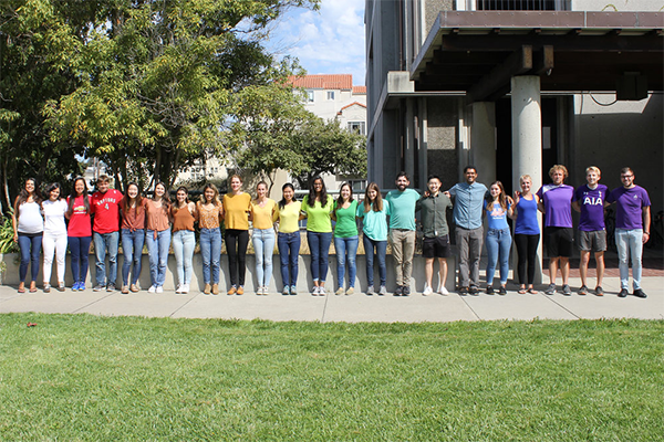 Equity and Inclusion: Students and faculty in rainbow shirts. PC Ross Pederson