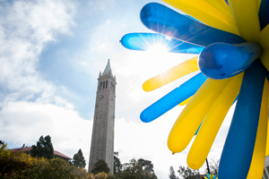 Campanile and balloons