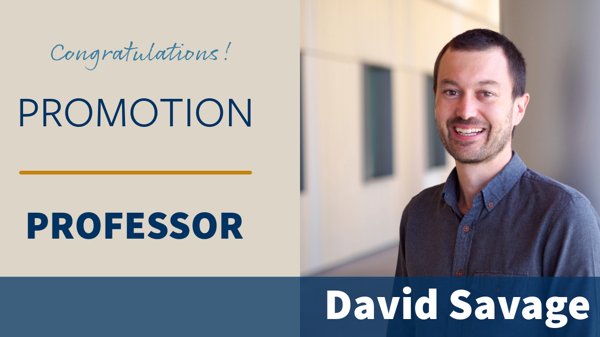 Congratulations! Promotion Professor David Savage