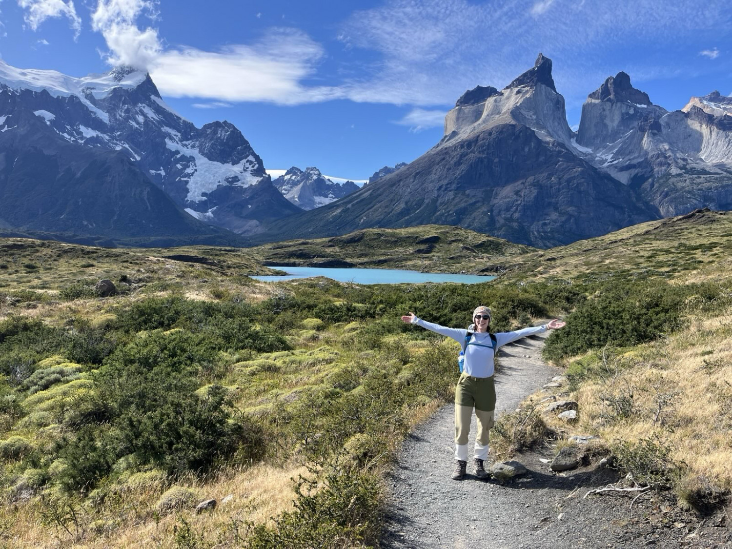 Julie Turnšek hiking in Chile